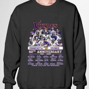 Original Team Minnesota Vikings 60th anniversary 1961-2021 signatures shirt 2