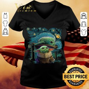 Original Star Wars Baby Yoda Starry Night Van Gogh shirt 2