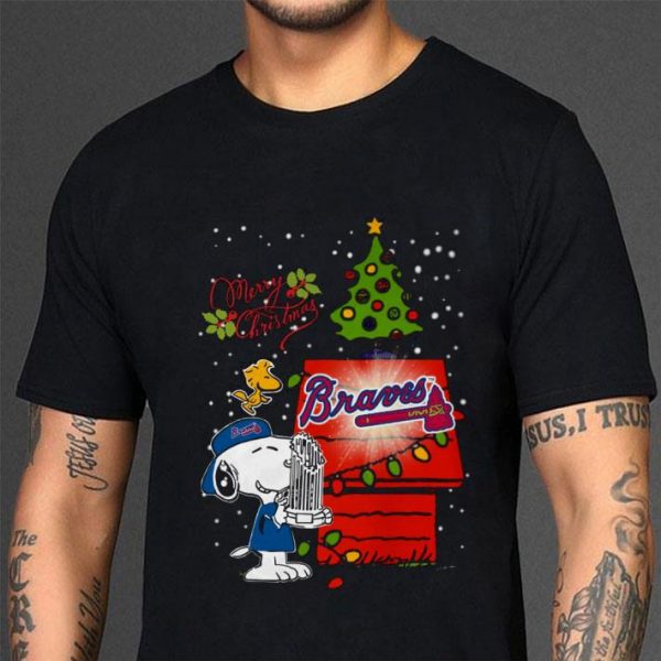 Best Snoopy Woodstock Merry Christmas Atlanta Braves shirt