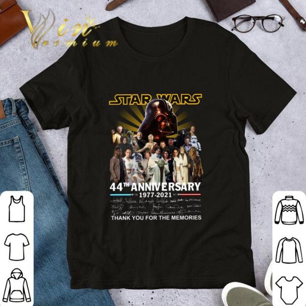 Original All character Star Wars 44th Anniversary 1977-2021 Signatures shirt