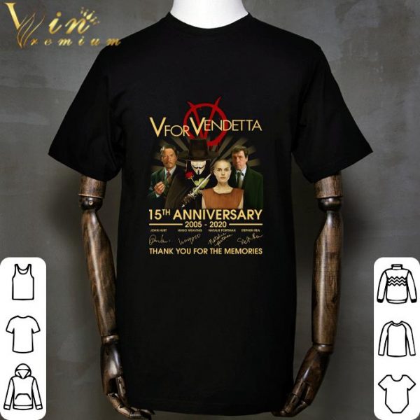 Thank You V for Vendetta 15th anniversary 2005-2020 Signatures shirt