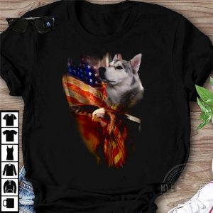 Alaskan Malamute American Flag Wings shirt