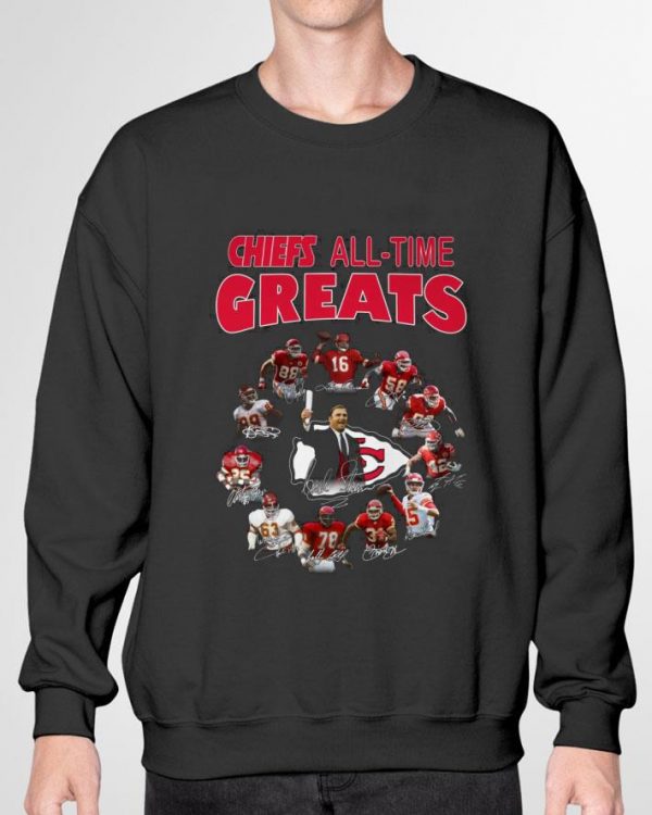 Premium Kansas City Chiefs All Time Greats Signatures and coach shirt