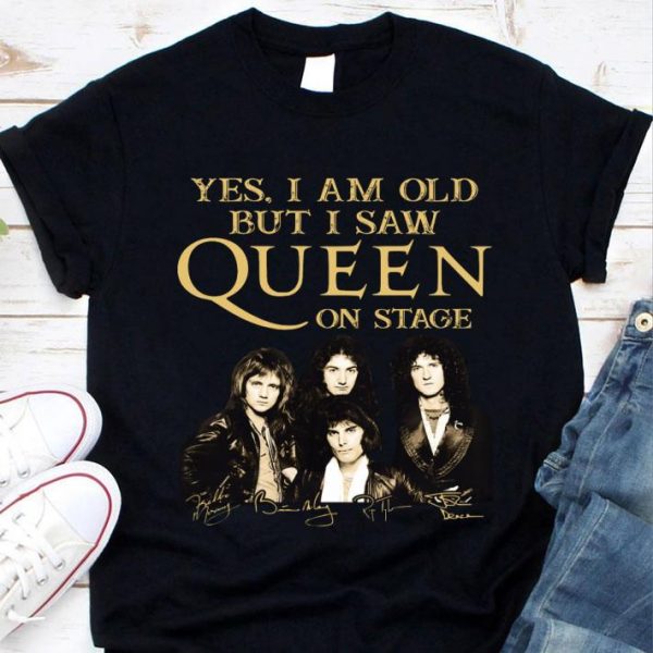 Official Yes I Am Old But I Saw Queen Band Member On Stage Signatures shirt