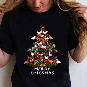 Hot Chicken Rooster Cock 2020 Merry Christmas Tree shirt 1