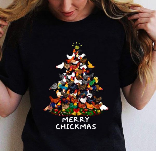 Hot Chicken Rooster Cock 2020 Merry Christmas Tree shirt