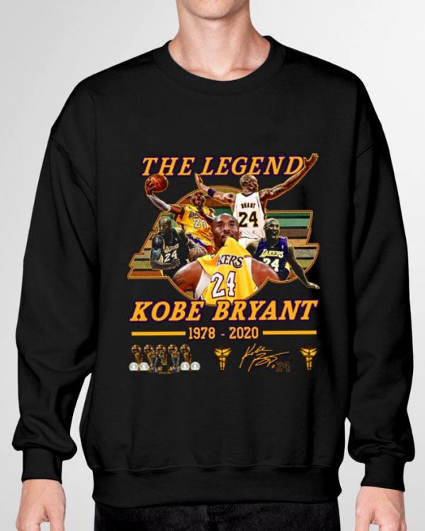 Vintage LA Lakers The Legend Kobe Bryant 1978-2020 Signature shirt