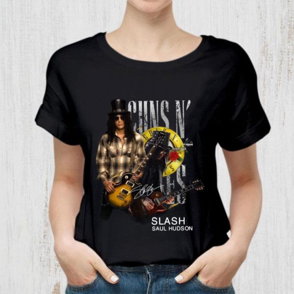 Logo Guns N' Roses Slash Saul Hudson Signature shirt