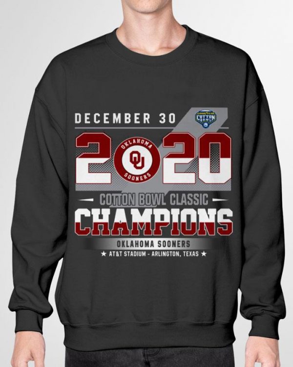 Hot December 30 2020 Cotton Bowl Classic Champions Oklahoma Sooners shirt