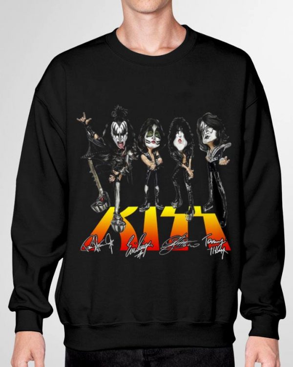 Kiss band member signatures shirt
