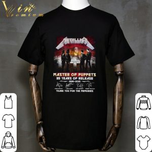 Metallica Cliff Burton Master Of Puppets 35 Years Of Release 1986-2021 Signed shirt 1
