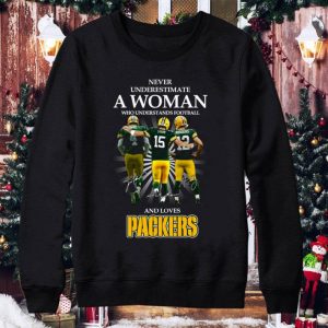 Brett Favre Bart Starr Aaron Rodgers Never underestimate a woman who understands Packers shirt 3