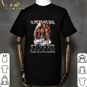 Supernatural TV Show 2005-2021 15 Seasons 327 Episodes Signatures shirt 1