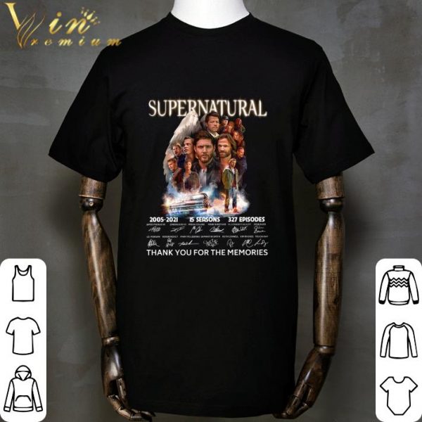 Supernatural TV Show 2005-2021 15 Seasons 327 Episodes Signatures shirt