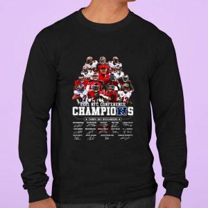 Hot Team Tampa Bay Buccaneers signatures 2021 NFC Conference Champions shirt 2