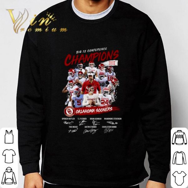 Big 12 Conference Champions Oklahoma Sooners Signatures shirt