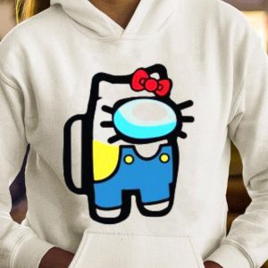Funny Hello Kitty Cat Crewmate Character Among Us Gaming shirt 3