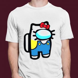 Funny Hello Kitty Cat Crewmate Character Among Us Gaming shirt 2