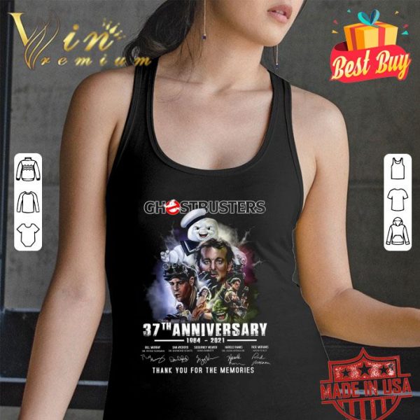 Original All character Ghostbusters 37th Anniversary 1984-2021 Signatures shirt