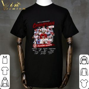 Big 12 Conference Champions Oklahoma Sooners Signatures shirt 1