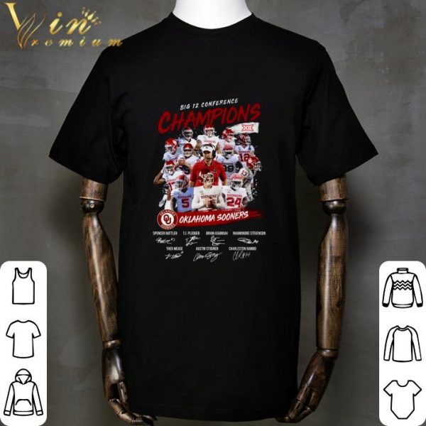 Big 12 Conference Champions Oklahoma Sooners Signatures shirt