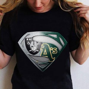 Best Logo Superman Oakland Raiders Oakland Athletics shirt 1