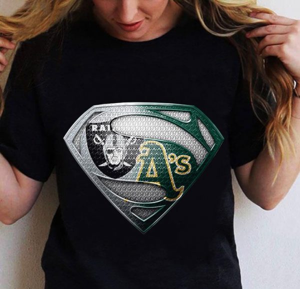 Best Logo Superman Oakland Raiders Oakland Athletics shirt