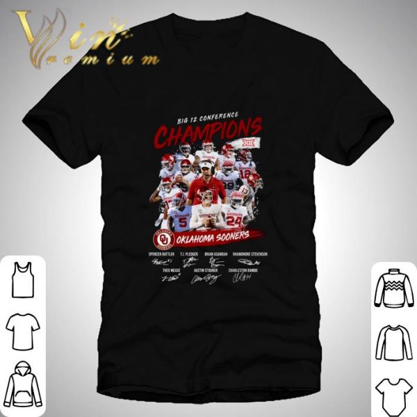 Big 12 Conference Champions Oklahoma Sooners Signatures shirt