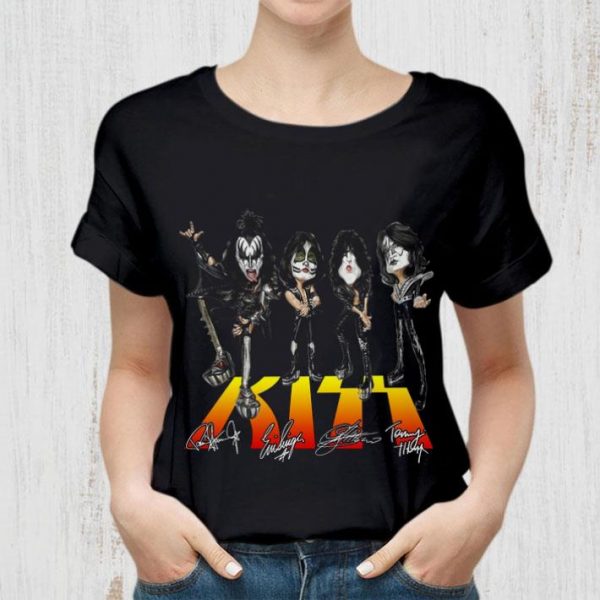 Kiss band member signatures shirt
