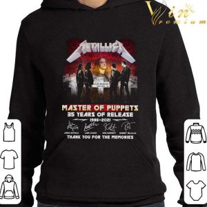 Metallica Cliff Burton Master Of Puppets 35 Years Of Release 1986-2021 Signed shirt 3
