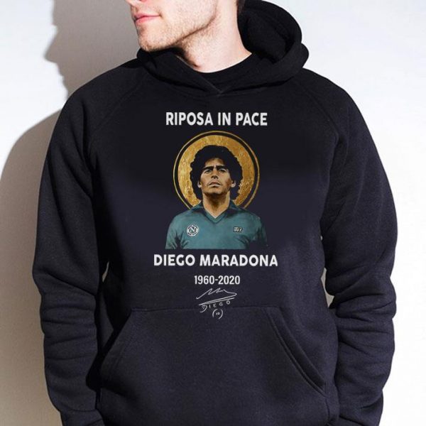 Hot Riposa In Pace RIP Diego Maradona 1960-2020 Signature shirt