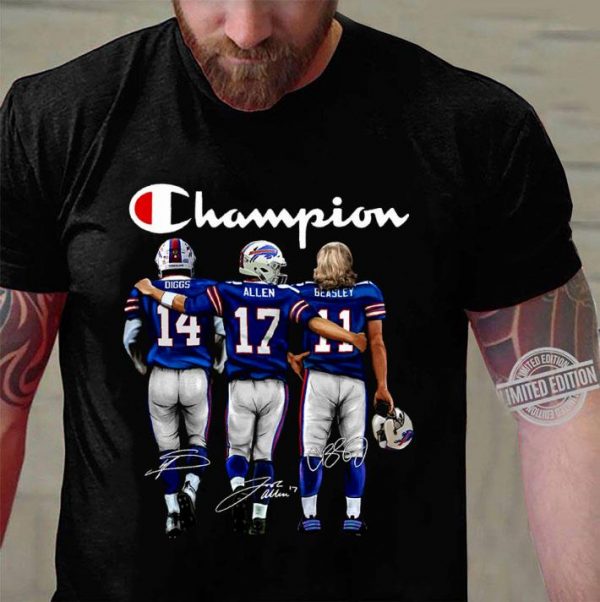 Original Buffalo Bills Champion Diggs Allen Cole Beasley Signatures shirt