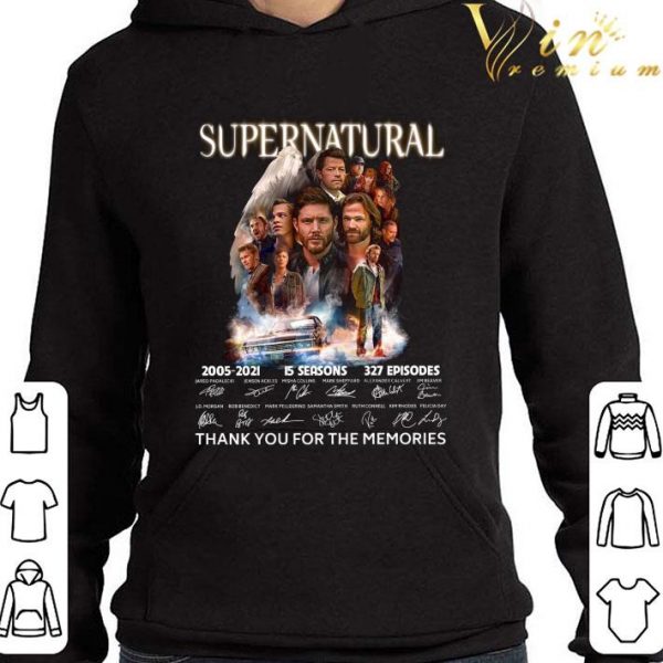 Supernatural TV Show 2005-2021 15 Seasons 327 Episodes Signatures shirt
