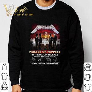 Metallica Cliff Burton Master Of Puppets 35 Years Of Release 1986-2021 Signed shirt 2