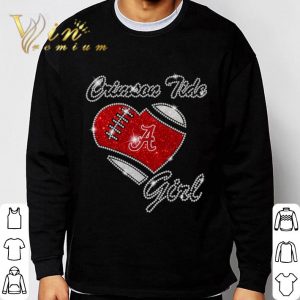 Alabama Crimson Tide Girl Diamond Heart shirt 2