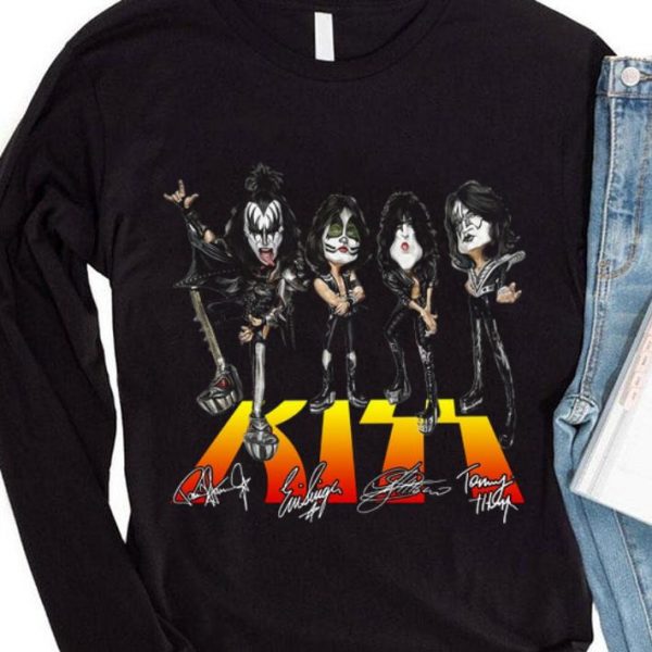 Kiss band member signatures shirt