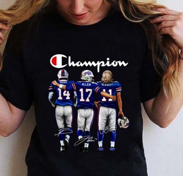 Original Buffalo Bills Champion Diggs Allen Cole Beasley Signatures shirt