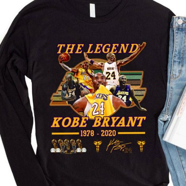 Vintage LA Lakers The Legend Kobe Bryant 1978-2020 Signature shirt