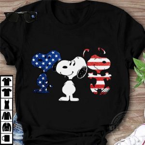 Awesome Snoopy American Flag Blue White Red shirt