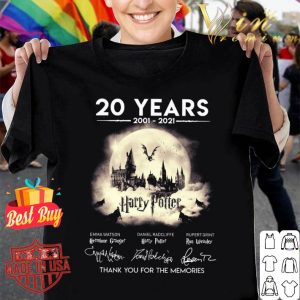 Premium Harry Potter 20 Years 2001-2021 Hogwarts Signatures shirt