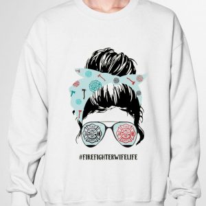 Official Lady Girl #Firefighterwifelife shirt 2