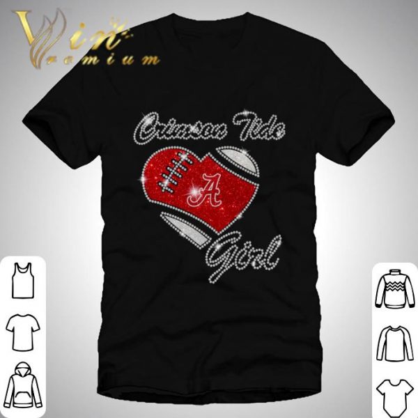 Alabama Crimson Tide Girl Diamond Heart shirt