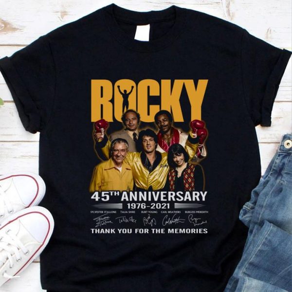 All character Rocky 45th Anniversary 1976-2021 Signatures shirt