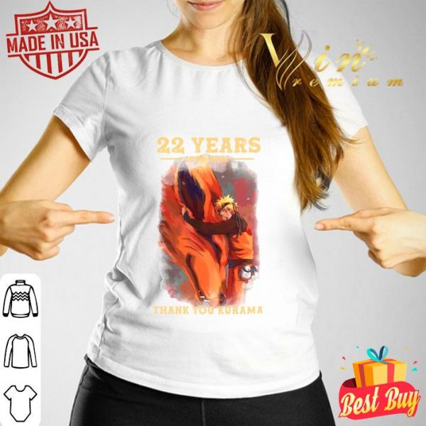 Funny Naruto 22 years 1998-2021 Thank You Kurama Anime shirt