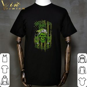 Lady Skull Girl Drink Up Bitches American flag St. Patrick's day Shirt 1