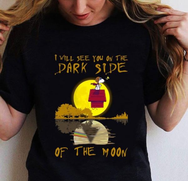 Best Snoopy Woodstock Pink Floyd I Will See You On The Dark Side Of The Moon Shirt
