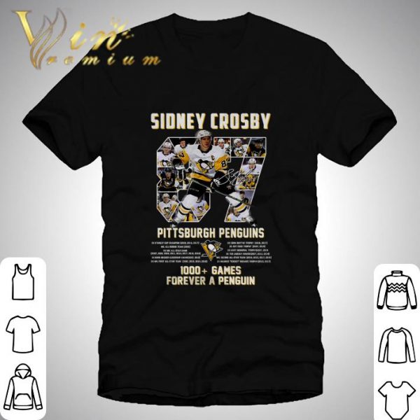 87 Sidney Crosby Pittsburgh Penguins 1000 Games Forever A Penguins Shirt