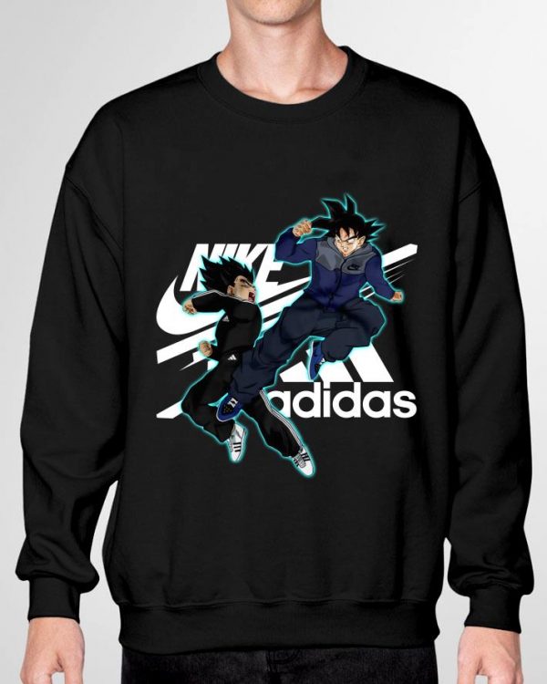 Funny Nike and adidas Son Goku and Vegeta Dragon Ball Super shirt