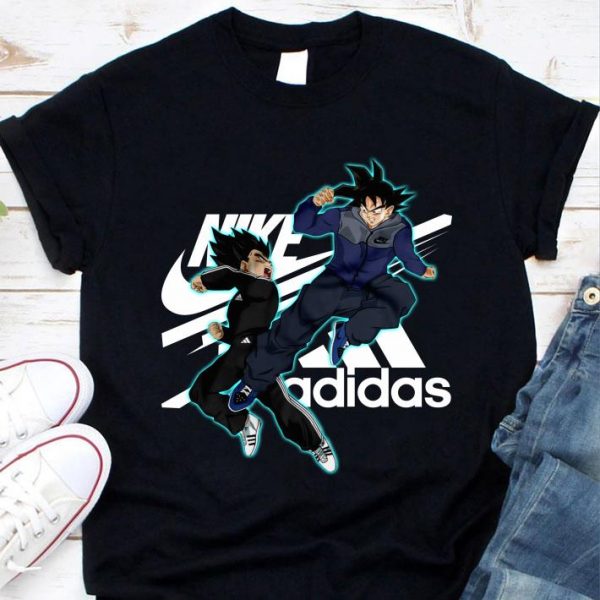 Funny Nike and adidas Son Goku and Vegeta Dragon Ball Super shirt