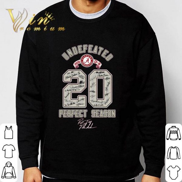 Georgia Bulldogs vs Alabama Crimson Tide Undefeated 2020 Perfect Season Signatures Shirt